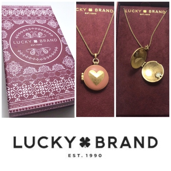 Lucky Brand Jewelry - Lucky Brand Heart Disc Locket Necklace